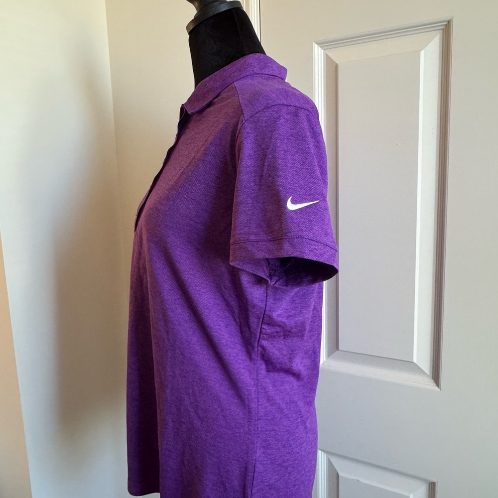 Nike Golf Dri-FIT Women's Purple Polo Shirt M Short Sleeve Moisture Wicking